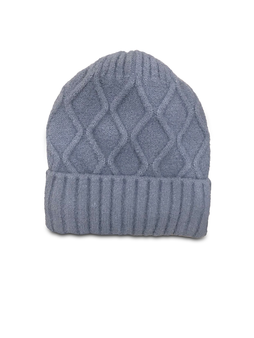 

Gajraj Self Design Pure Wool Beanie, Grey