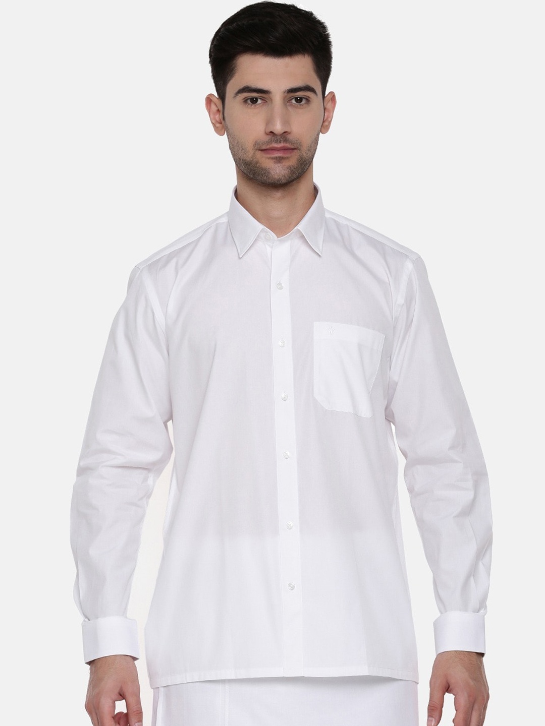 

Ramraj Spread Collar Cotton Casual Shirt, White