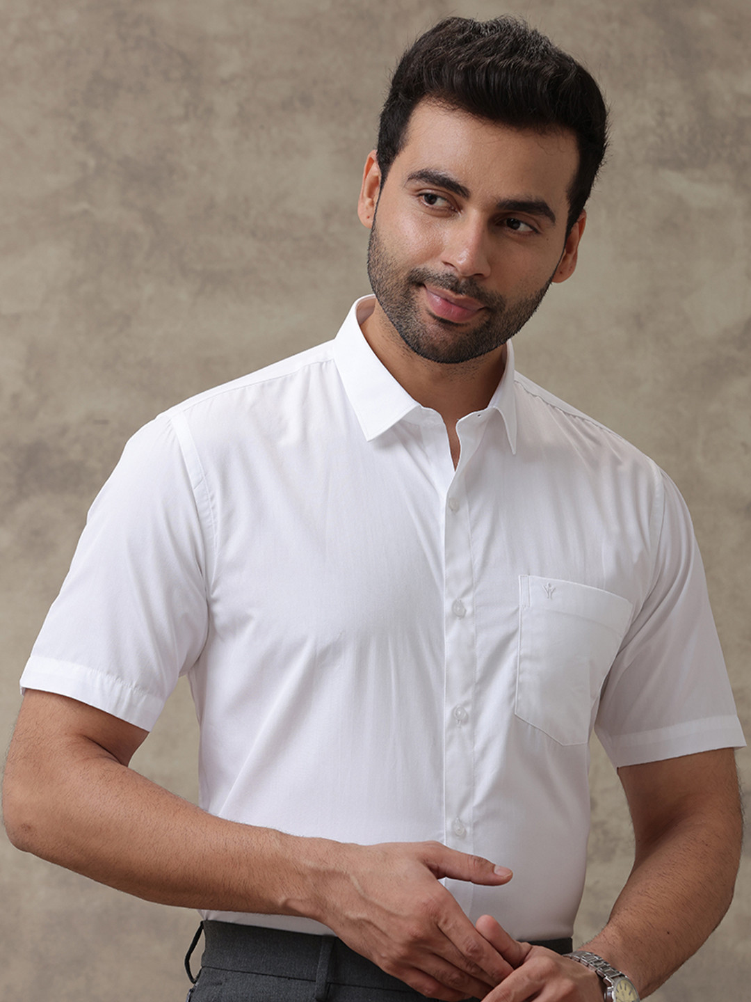 Ramraj Tailored Fit Pure Cotton Ethnic Shirt