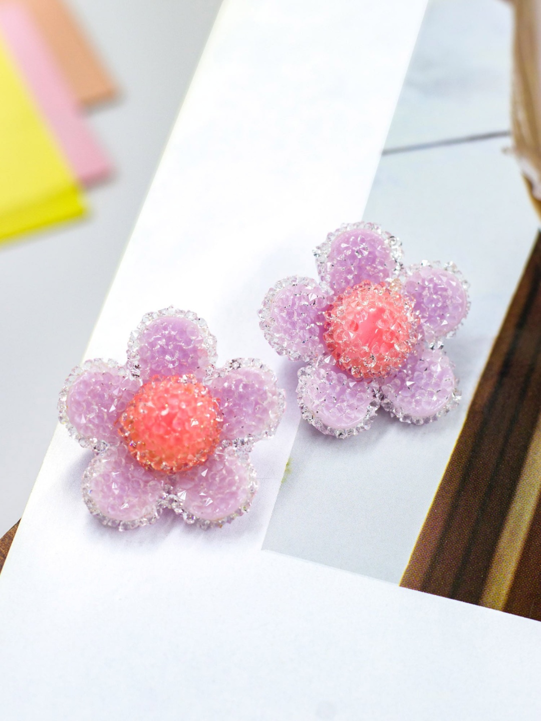 

Bellofox Contemporary Studs Earrings, Purple