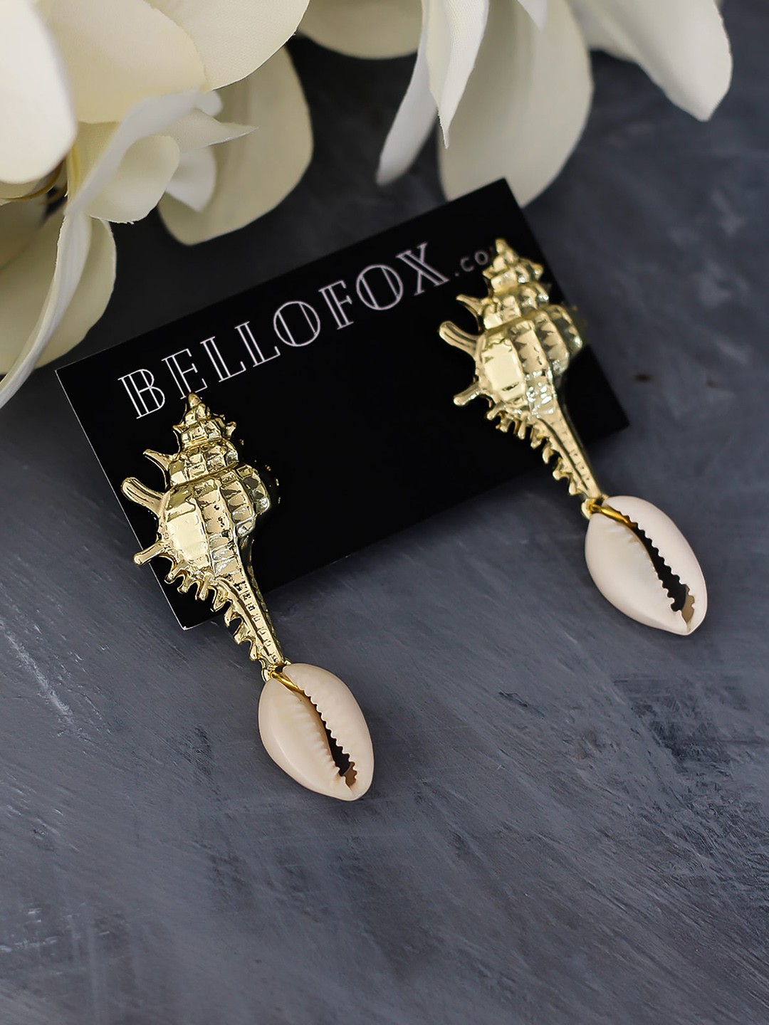 

Bellofox Contemporary Drop Earrings, White