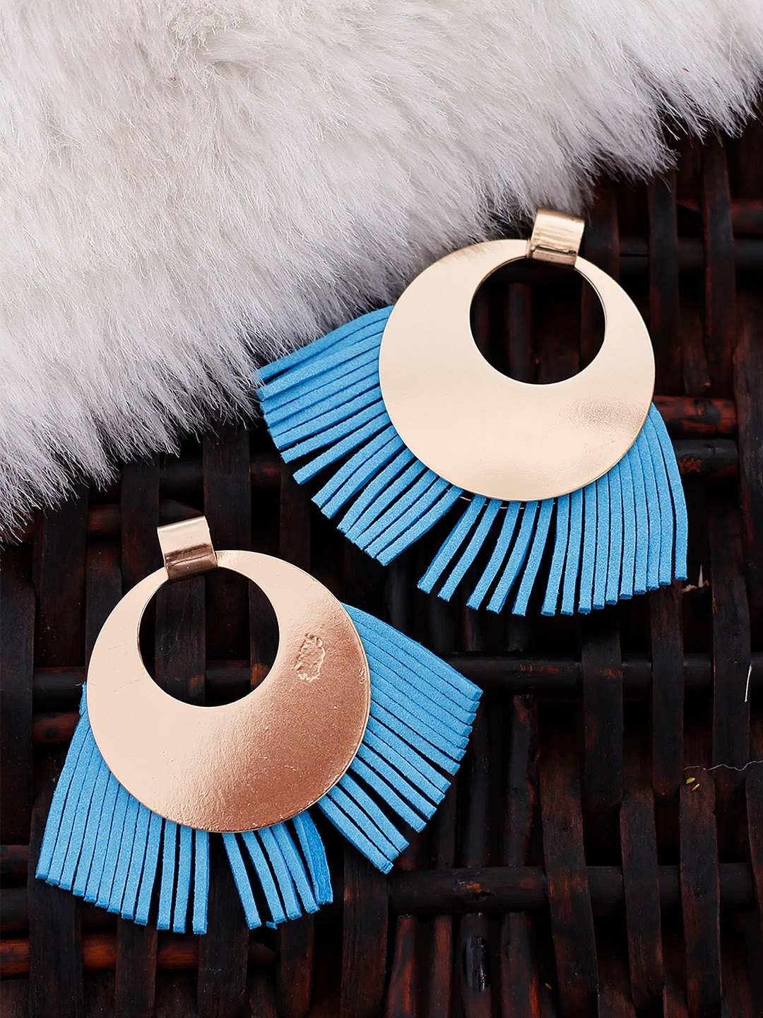 

Bellofox Contemporary Tasseled Drop Earrings, Blue