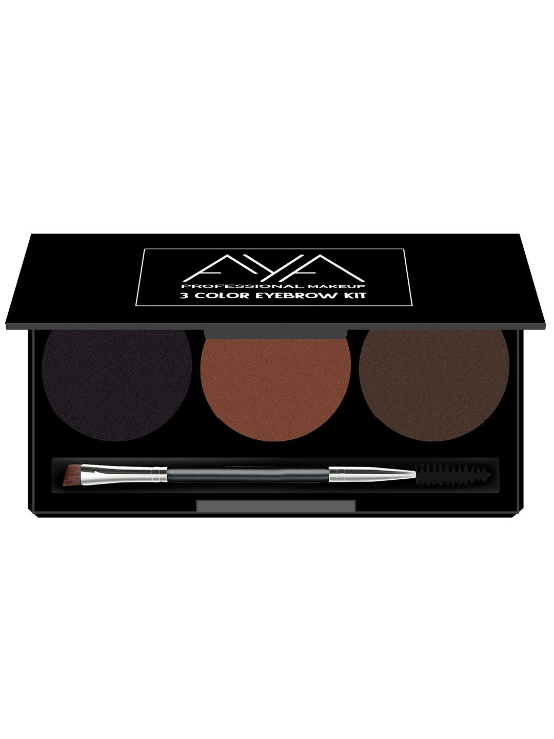 

AYA Professional 3 Color Eyebrow Cake Powder - Dark Brown - Black - Light Brown