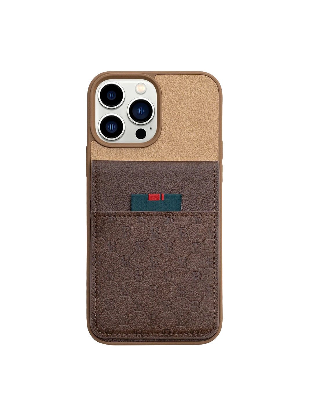 

TREEMODA Leather iPhone 13 Pro Max Back Case, Brown