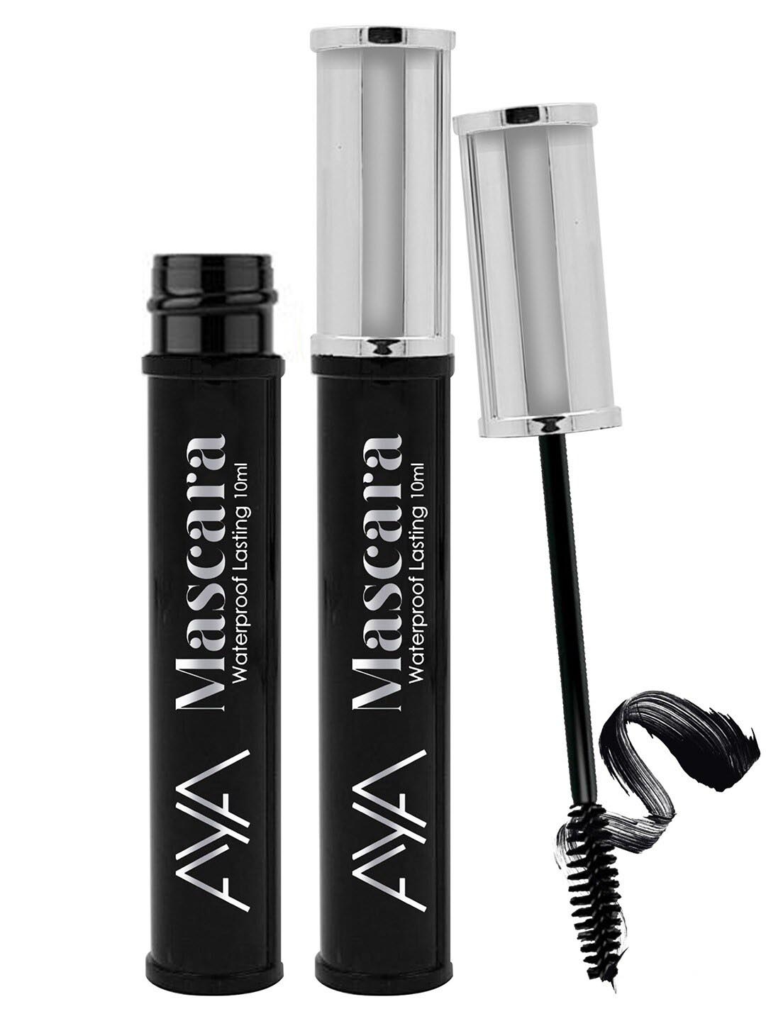 

AYA Waterproof Long Lasting Pen Eyeliner 2ml & Lasting Mascara 10 ml, Black