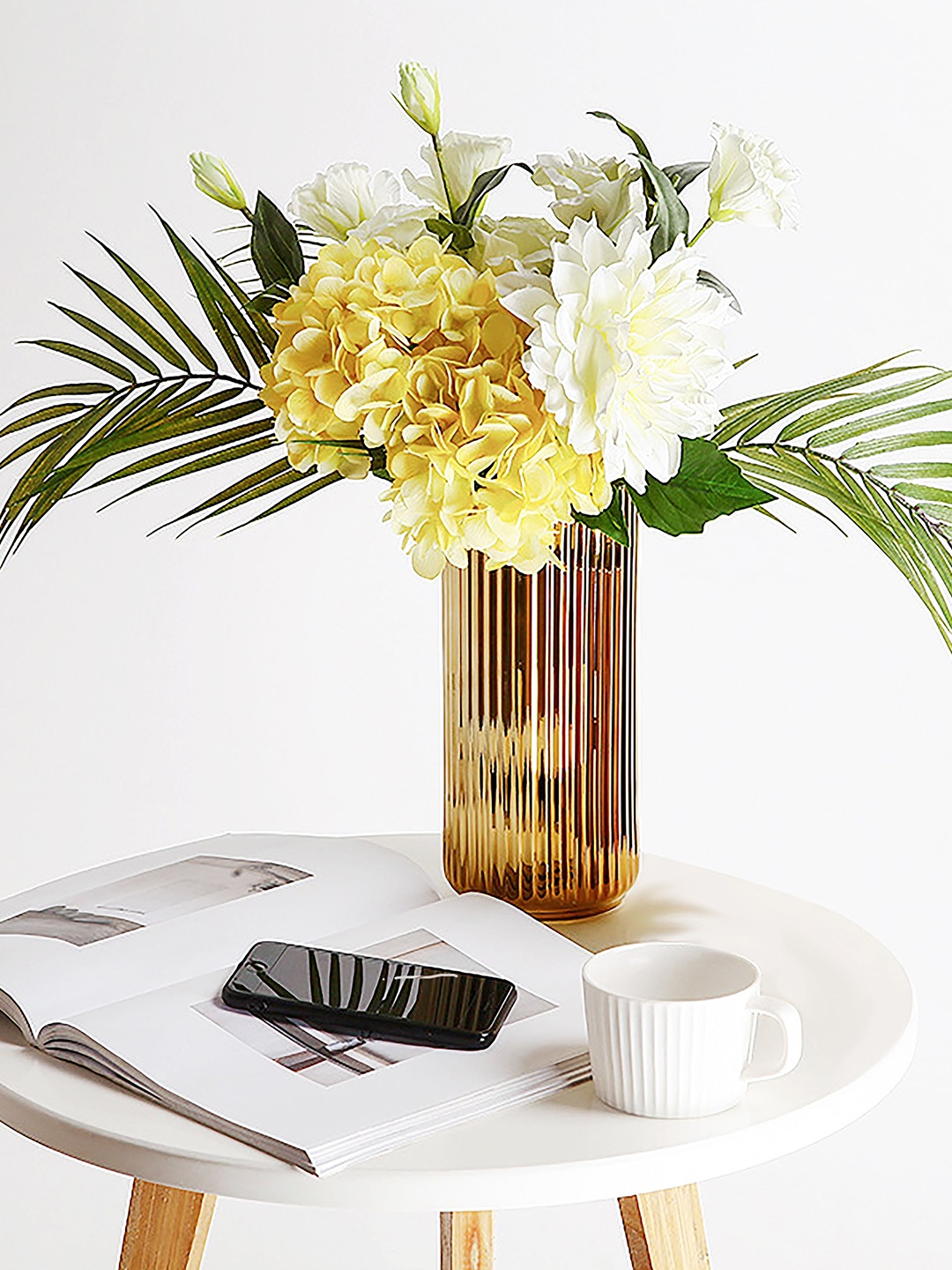 

Art Street Gold-Toned Textured Ceramic Flower Vase