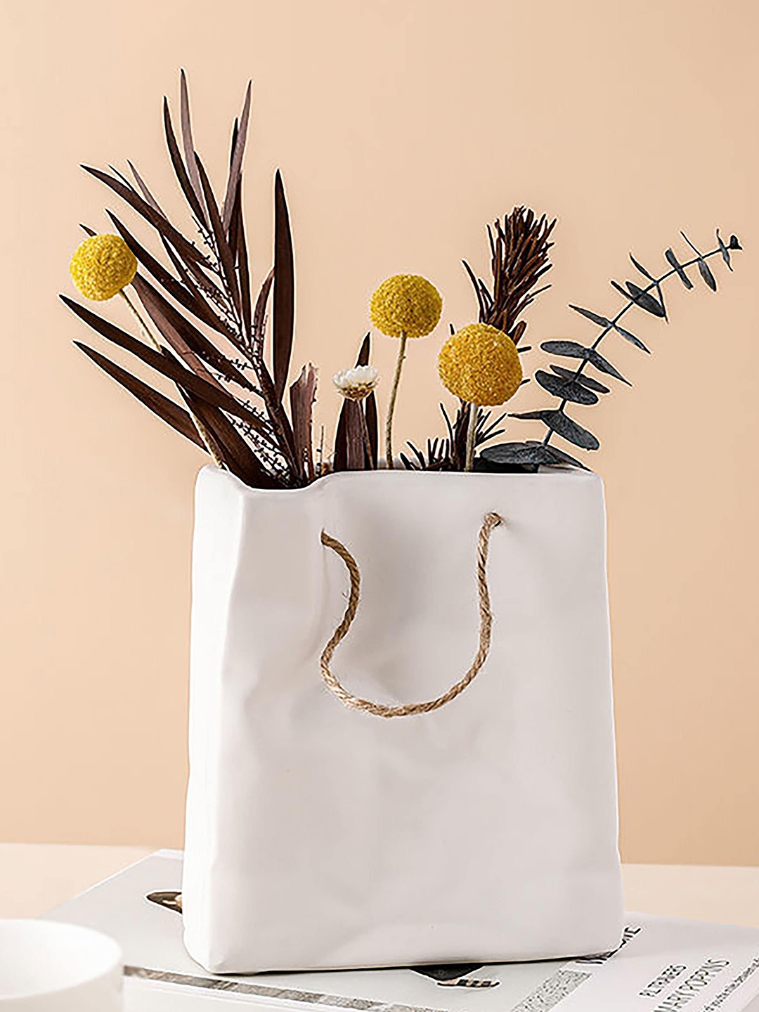 

Art Street White Handbag Shaped Ceramic Vase