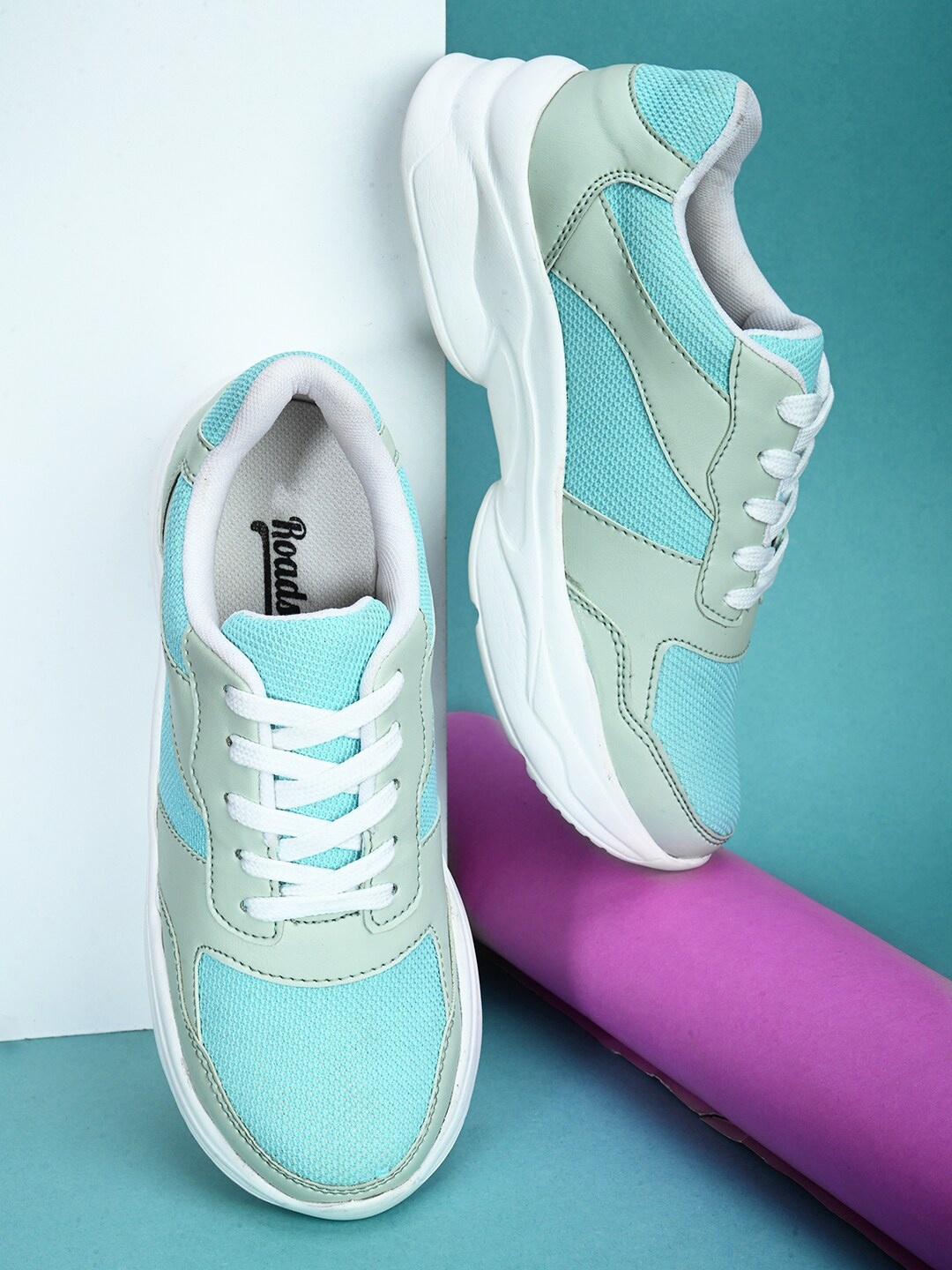

Roadster Women Blue Colourblocked Sneakers
