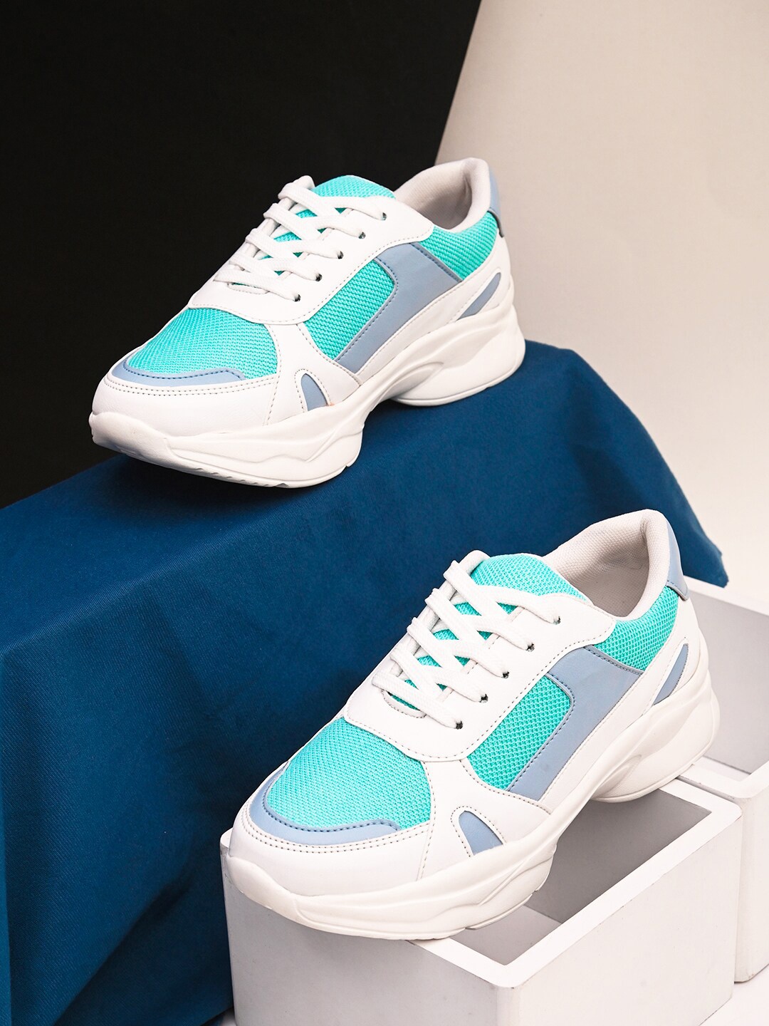 

Roadster Women White Colourblocked Sneakers
