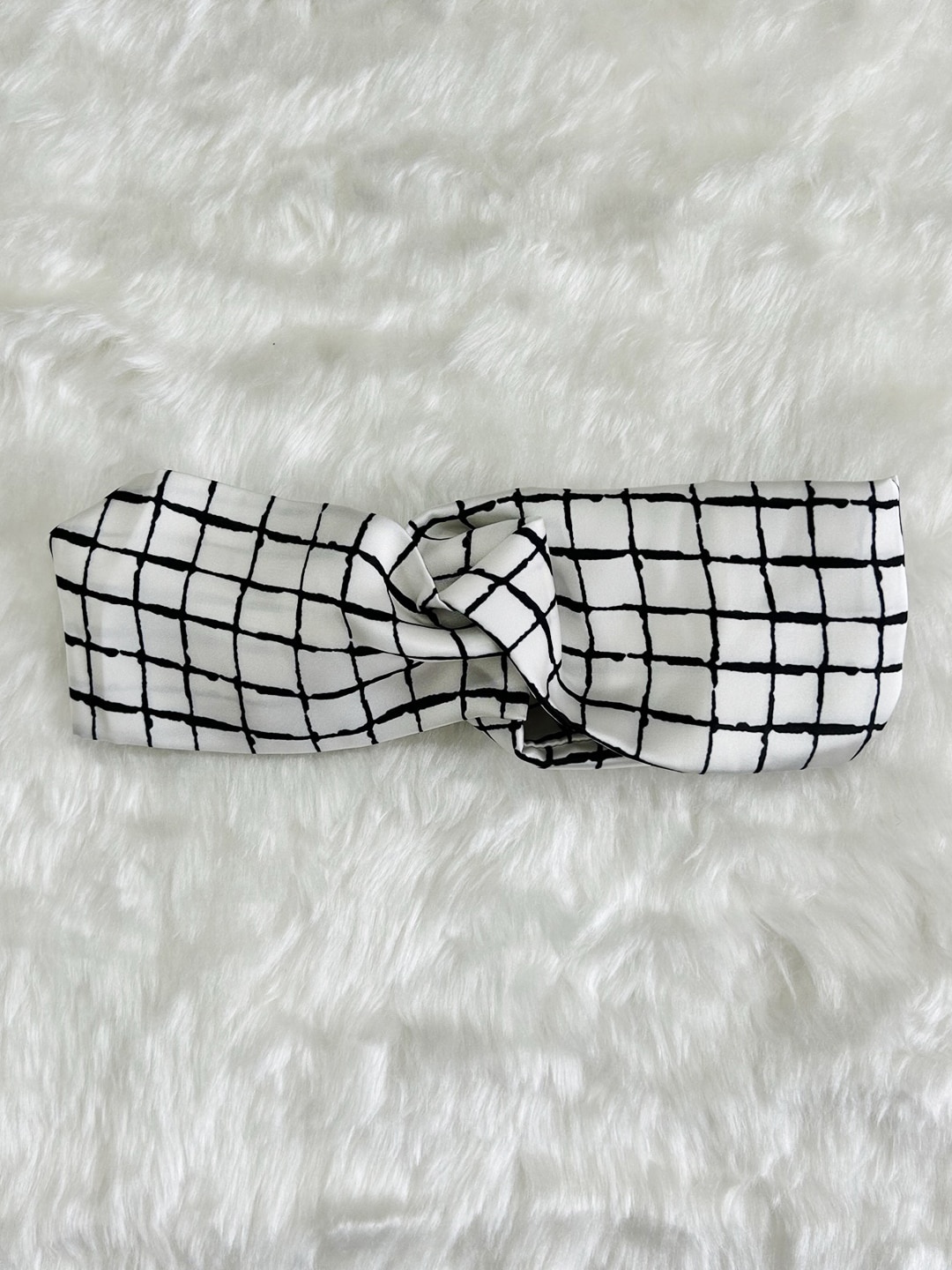 

mackly Women Checked Chill Wrap, White