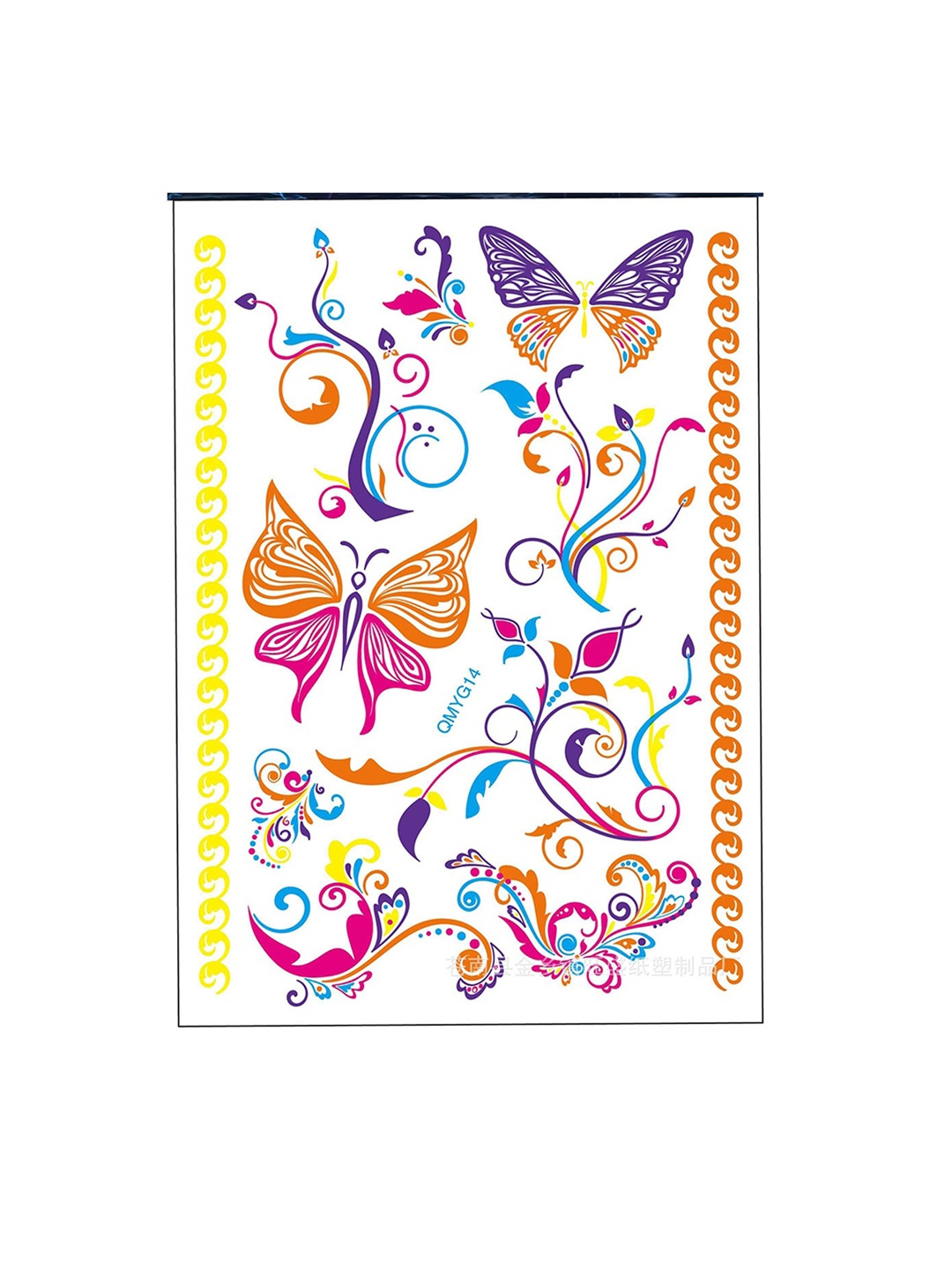 

S.A.V.I. Neon UV Temporary Waterproof Glow In the Dark Tattoo Stickers- Multicoloured, Multi
