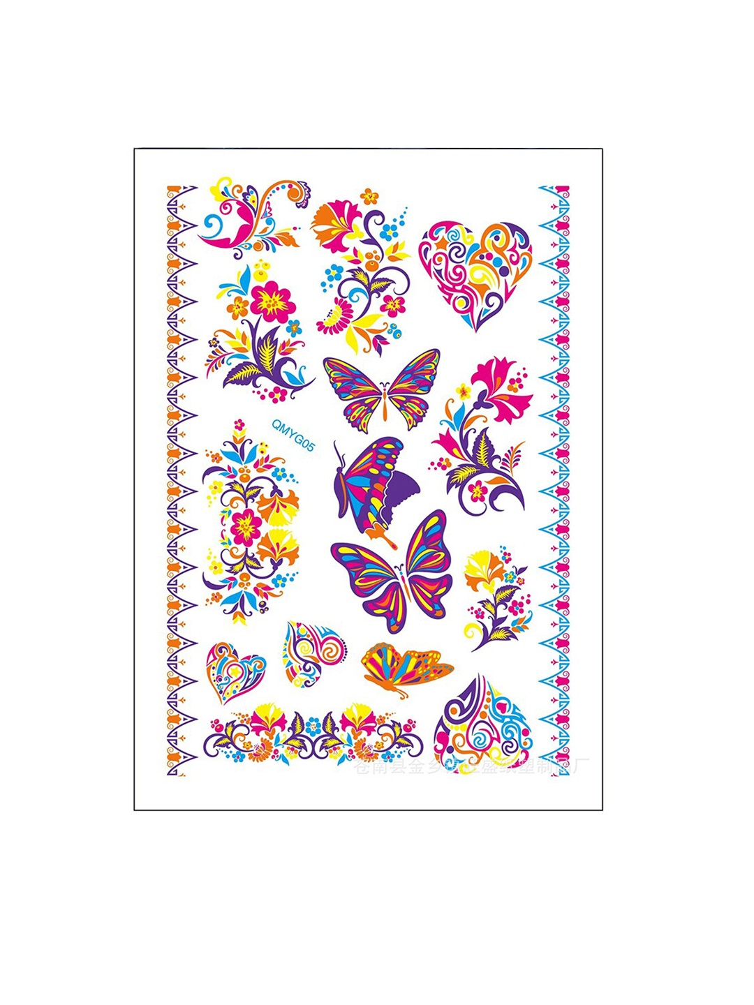 

S.A.V.I. UV Temporary Tattoos Stickers, Multi