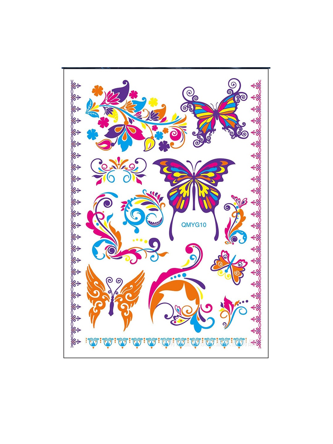 

S.A.V.I. UV Temporary Tattoos Stickers, Multi