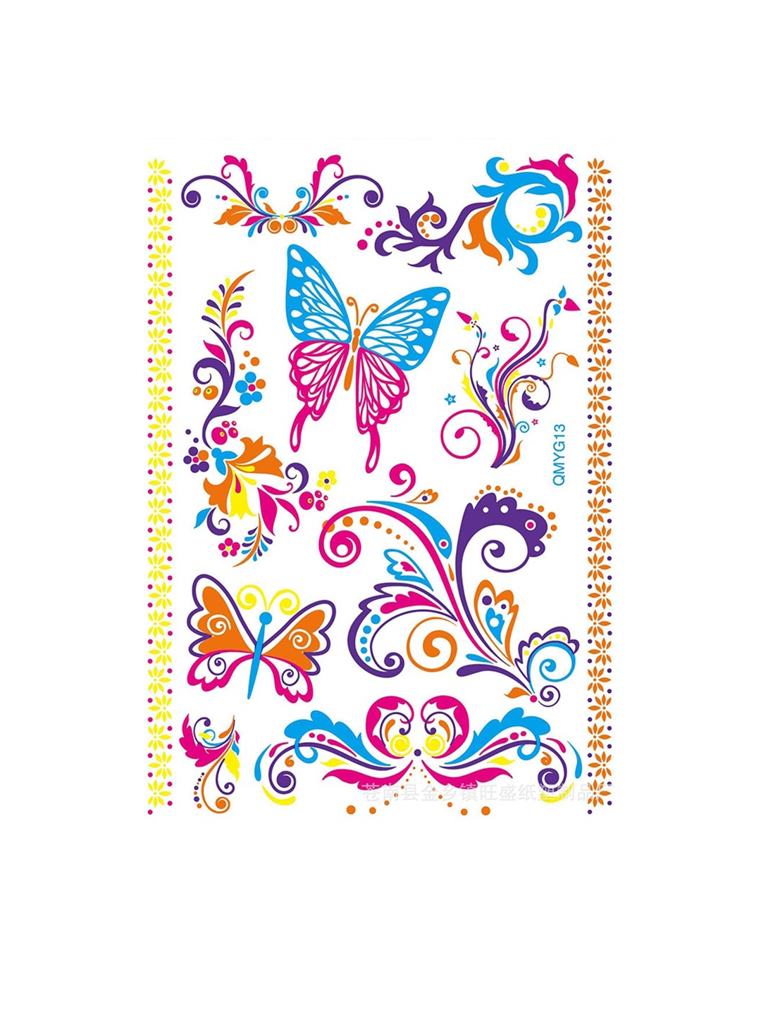 

S.A.V.I. UV Temporary Tattoos Stickers, Multi