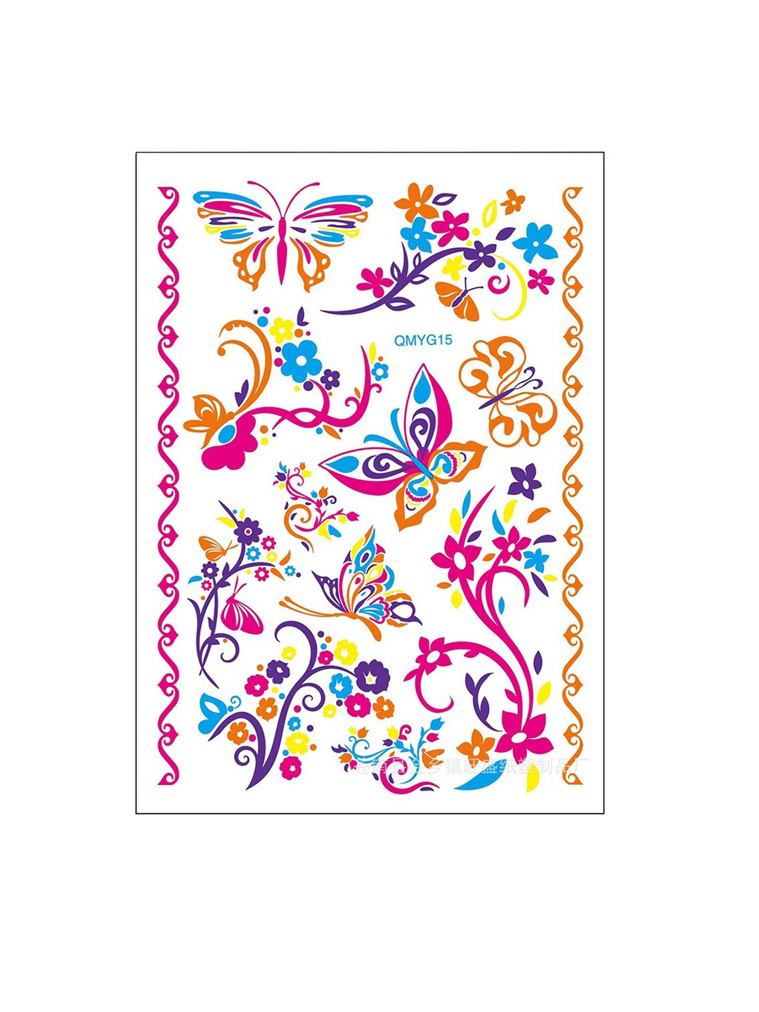 

S.A.V.I. UV Temporary Tattoos Stickers, Multi