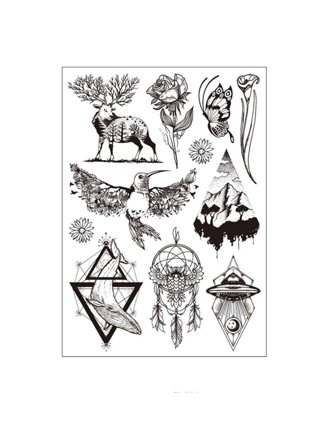 

S.A.V.I. UV Temporary Tattoos Stickers, Multi