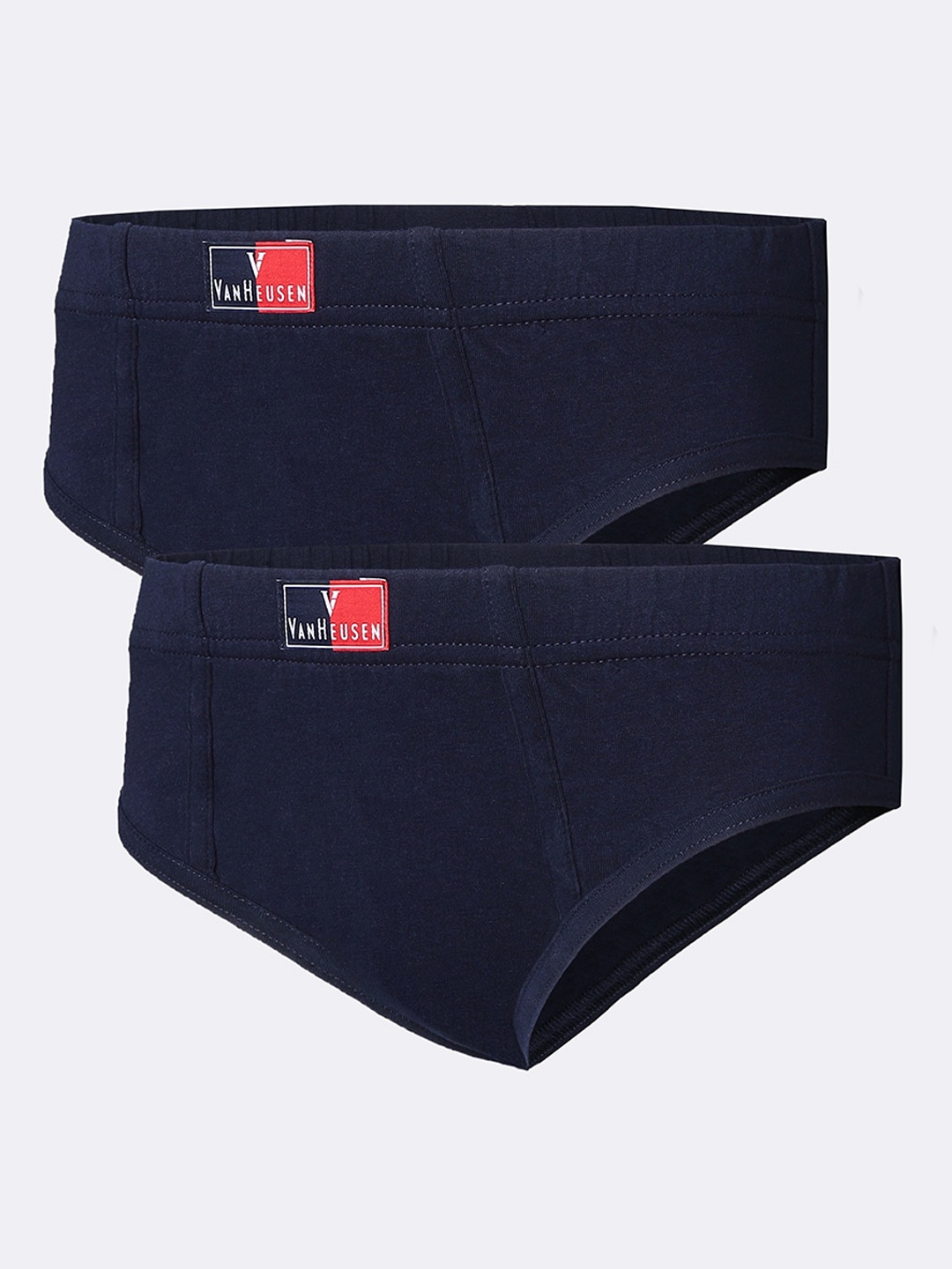 

Van Heusen Boys Pack Of 2 Pure Combed Cotton Anti-Bacterial Basic Briefs, Navy blue