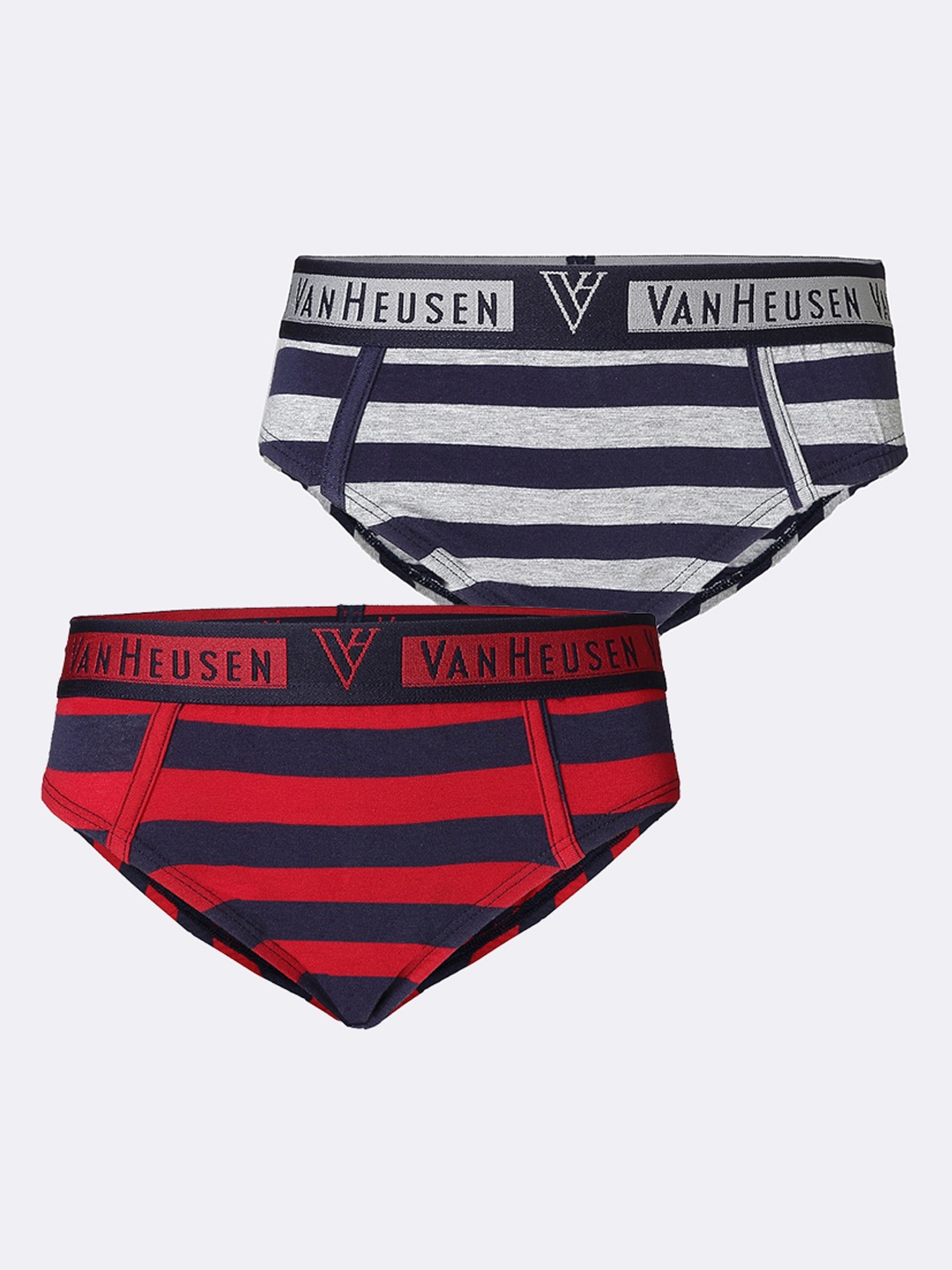 

Van Heusen Boys Pack of 2 Striped Colour Fresh Ultra Soft Briefs, Red