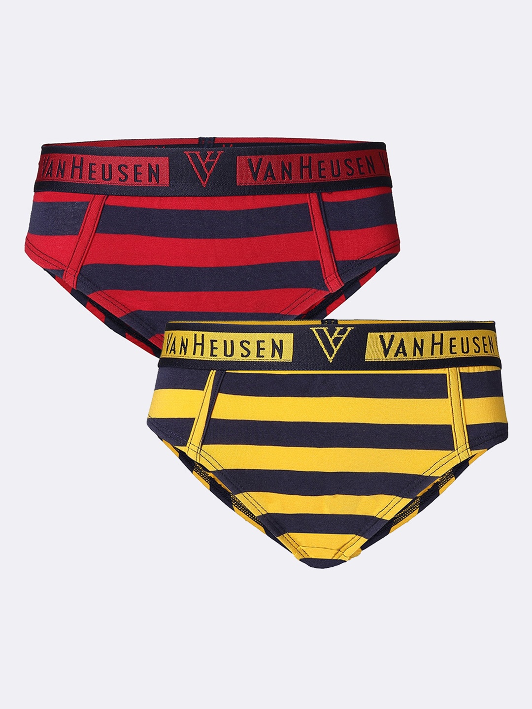 

Van Heusen Boys Pack of 2 Striped Colour Fresh Ultra Soft Briefs, Yellow