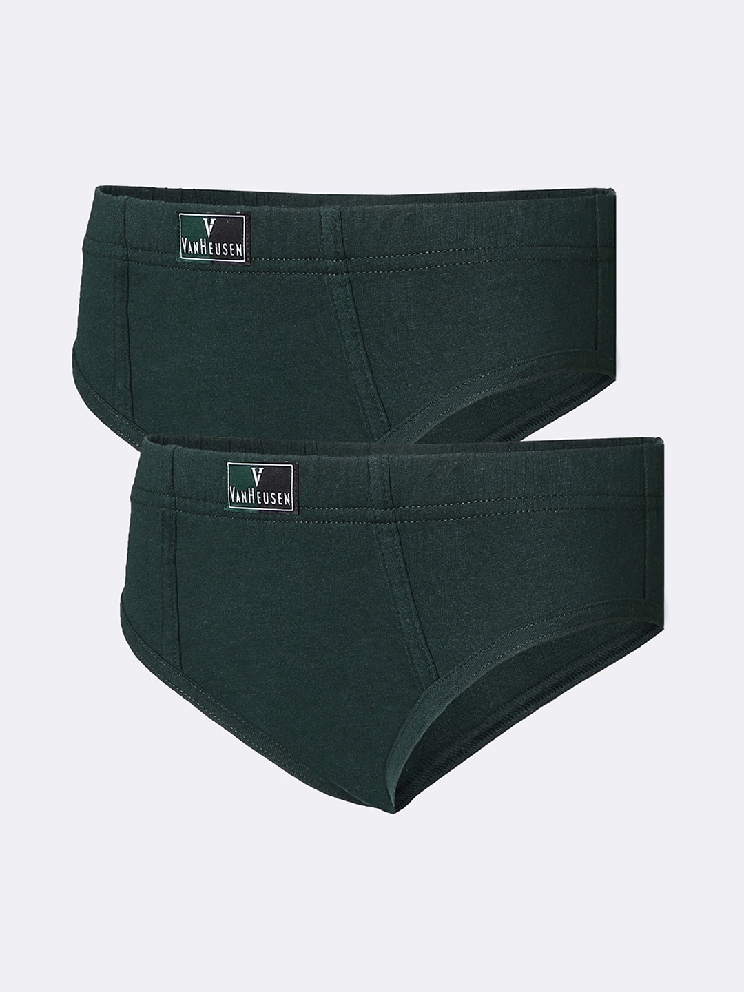 

Van Heusen Boys Pack of 2 Solid Anti Bacterial Colour Fresh Briefs, Green