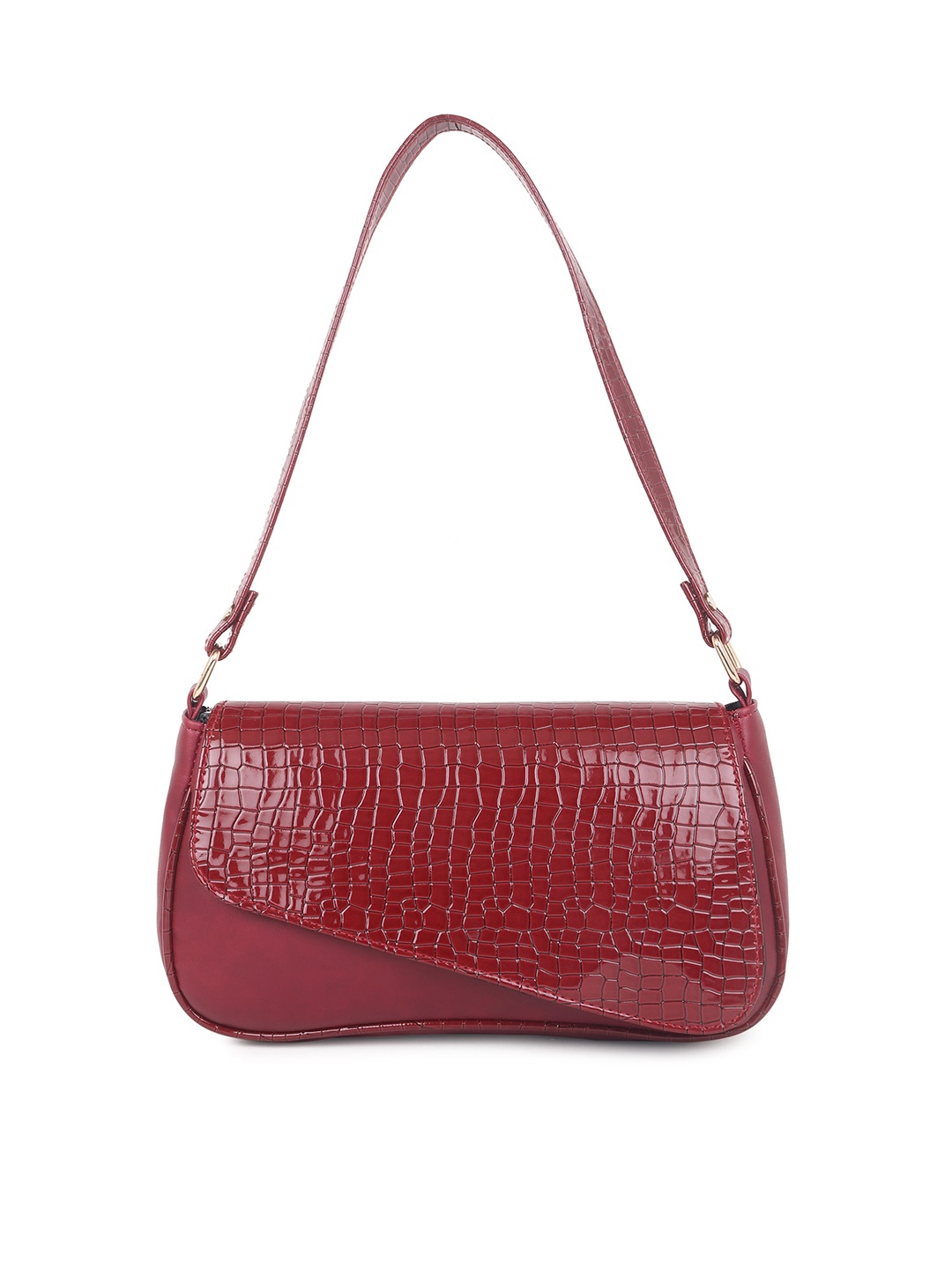

Stropcarry Textured Structured Shoulder Bag, Maroon
