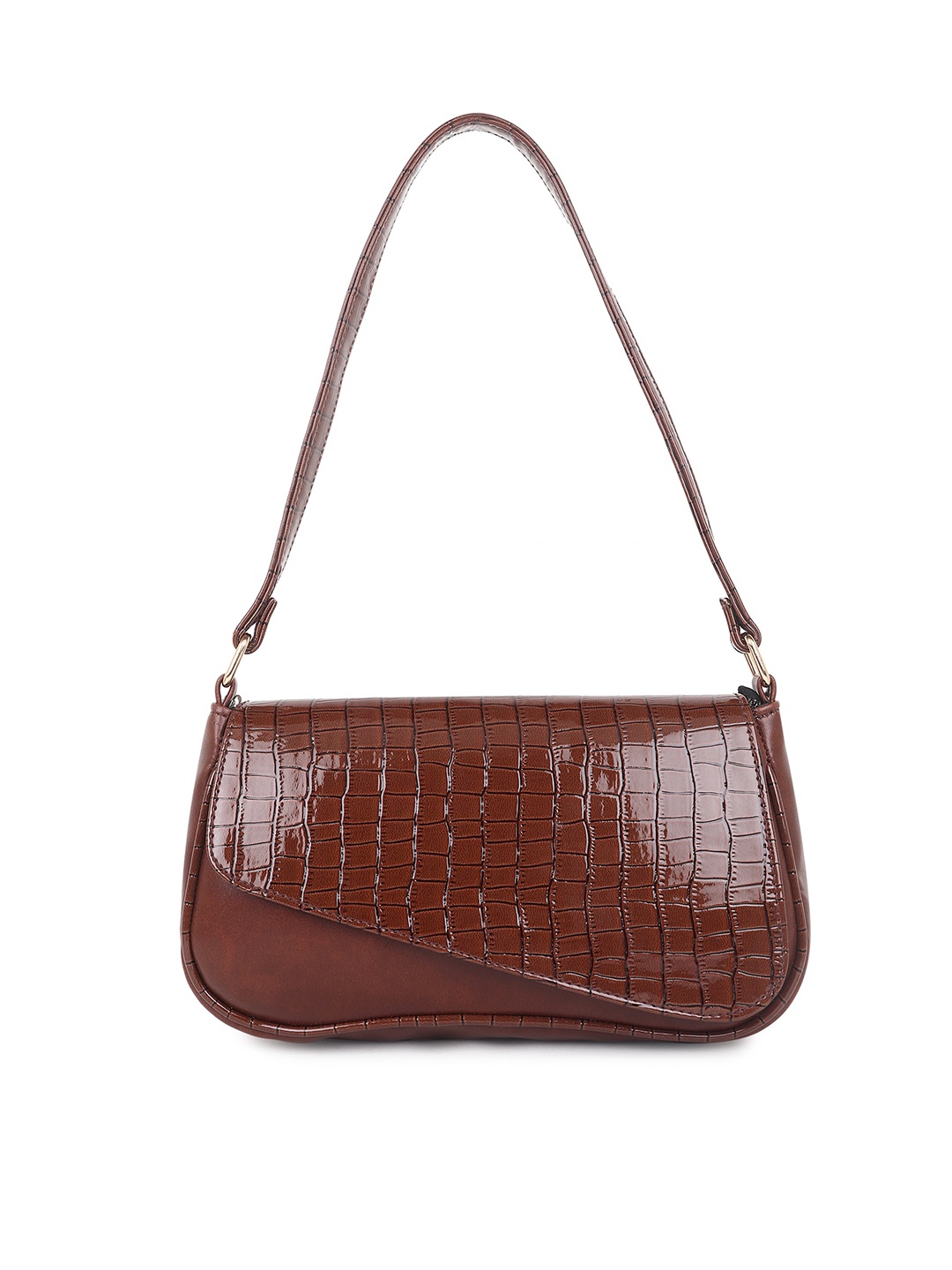

Stropcarry Animal Textured Water Resistant PU Structured Sling Bag, Brown