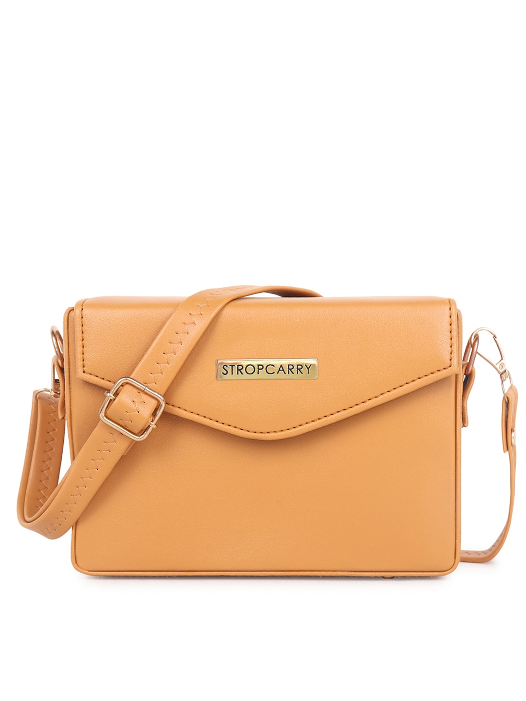 

Stropcarry Women PU Structured Sling Bag, Yellow