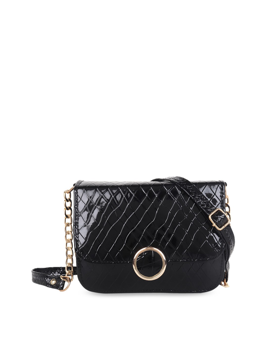 

Stropcarry Textured Structured Sling Bag, Black