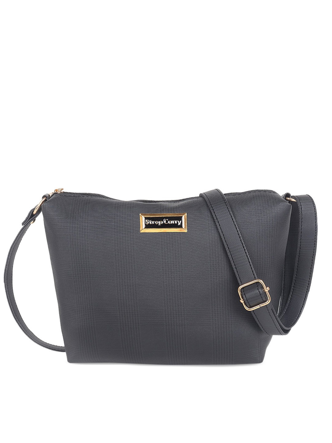 

Stropcarry PU Structured Sling Bag, Black