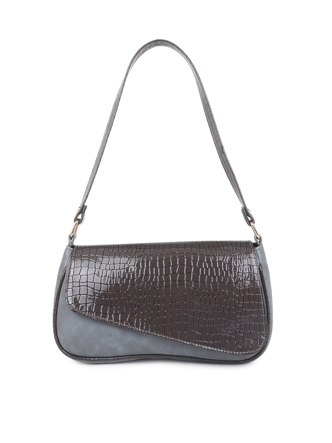 

Stropcarry Textured PU Structured Shoulder Bag, Grey