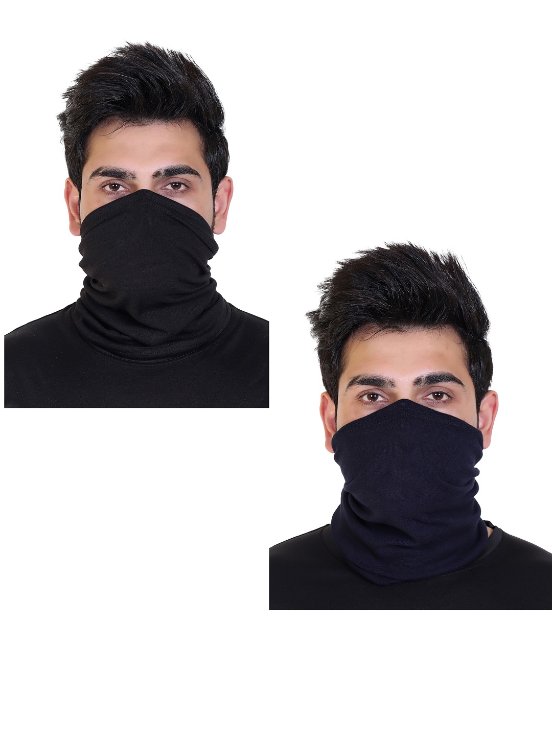 

Gajraj Pack Of 2 Breathable Moisture Wicking Bandana Headband, Navy blue