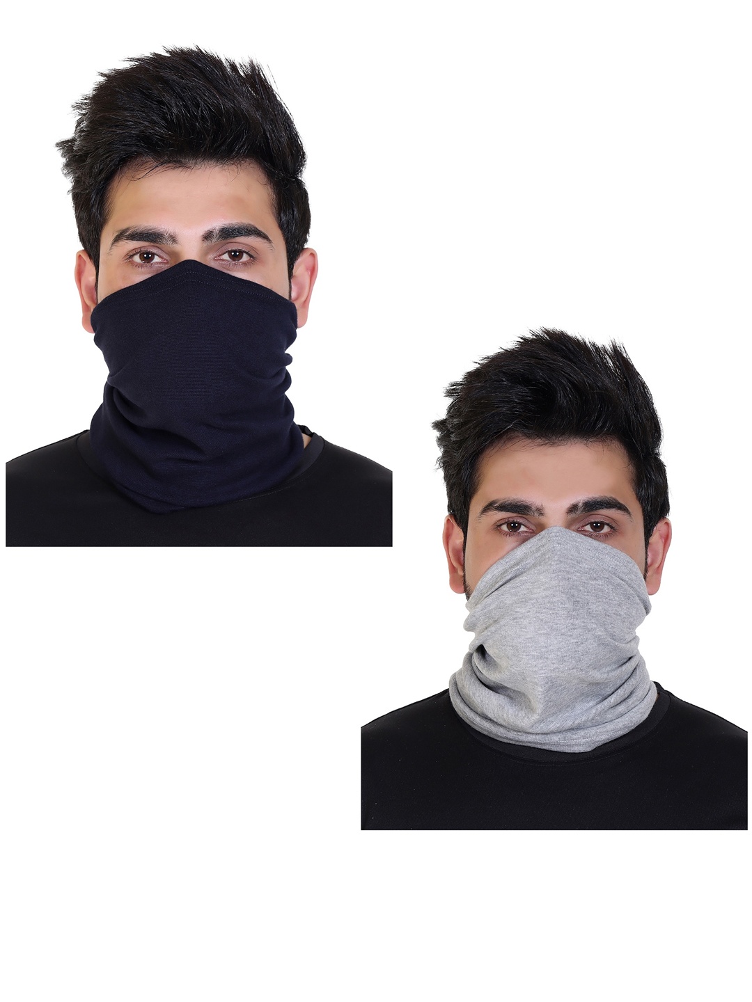 

Gajraj Pack Of 2 Breathable Moisture Wicking Bandana Headband, Navy blue