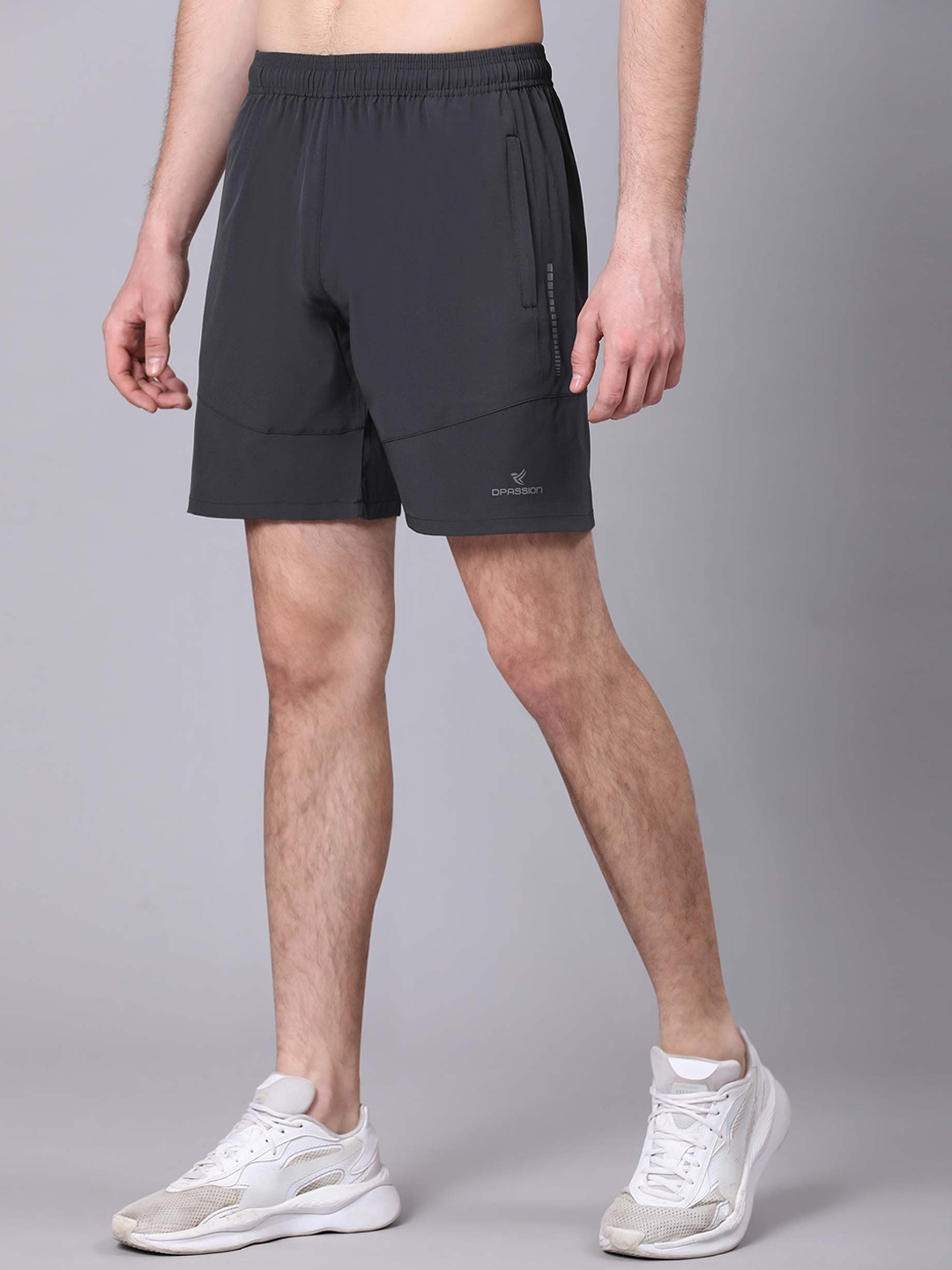 Dpassion Men Running Sports Shorts, Grey
