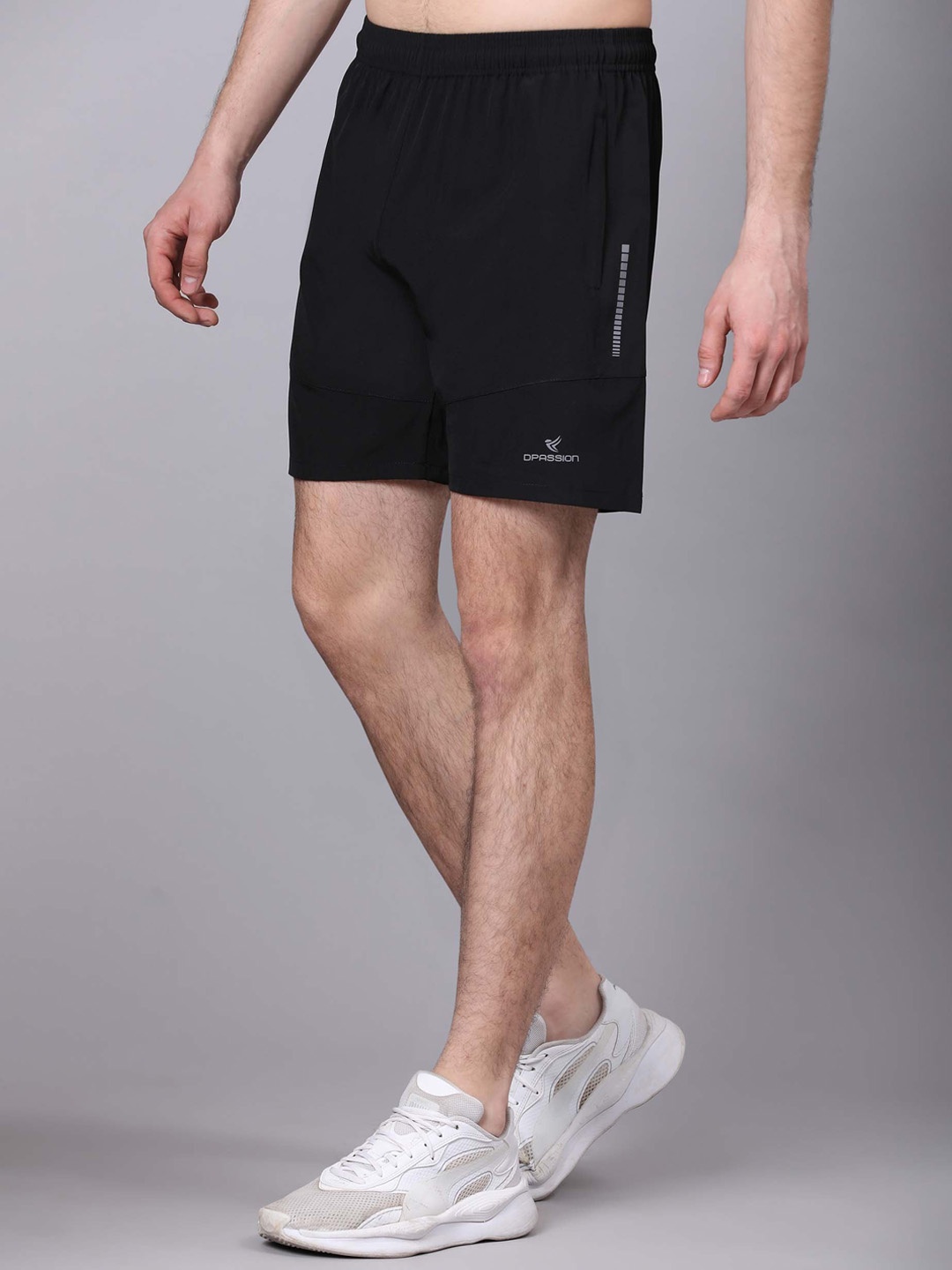

Dpassion Men Running Sports Shorts, Black