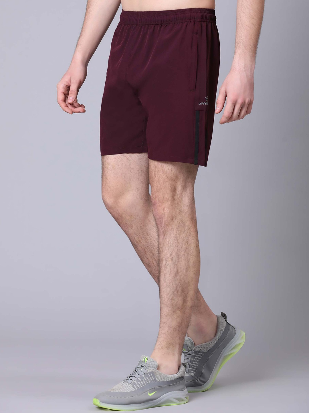 

Dpassion Men Running Sports Shorts, Maroon