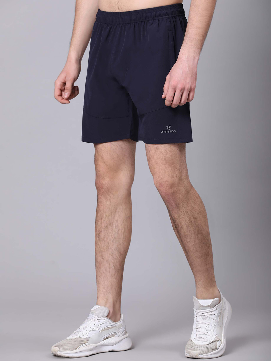 

Dpassion Men Running Sports Shorts, Navy blue