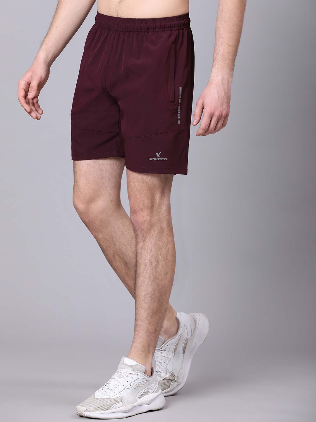 

Dpassion Men Running Sports Shorts, Maroon