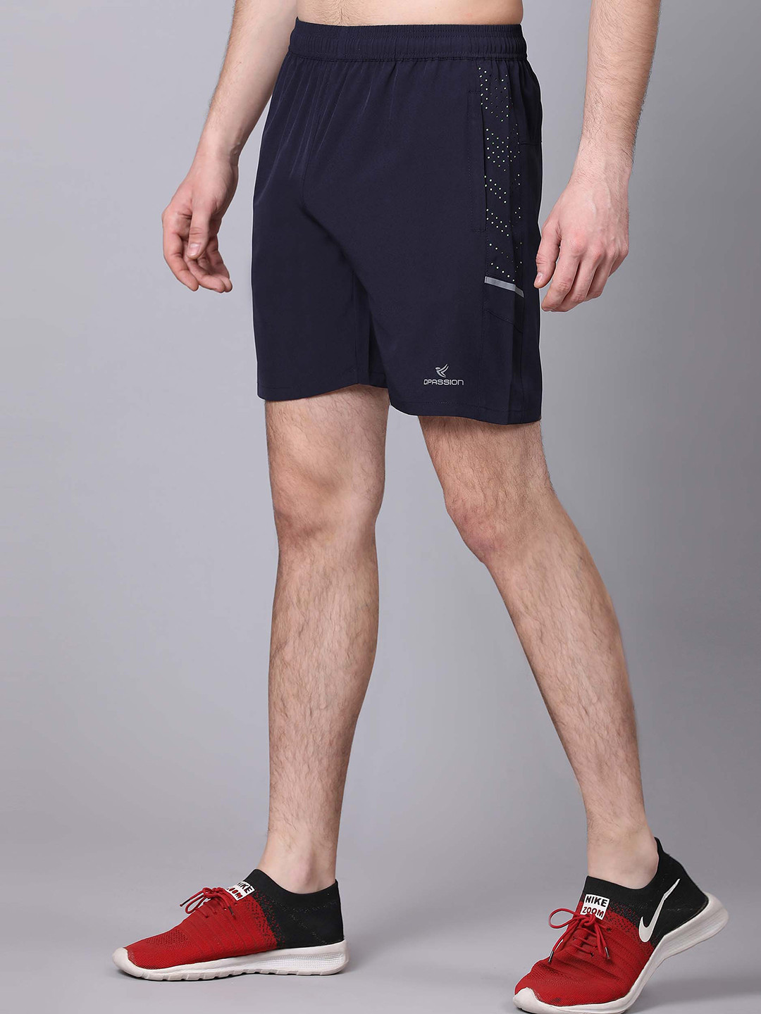 

Dpassion Men Running Sports Shorts, Navy blue