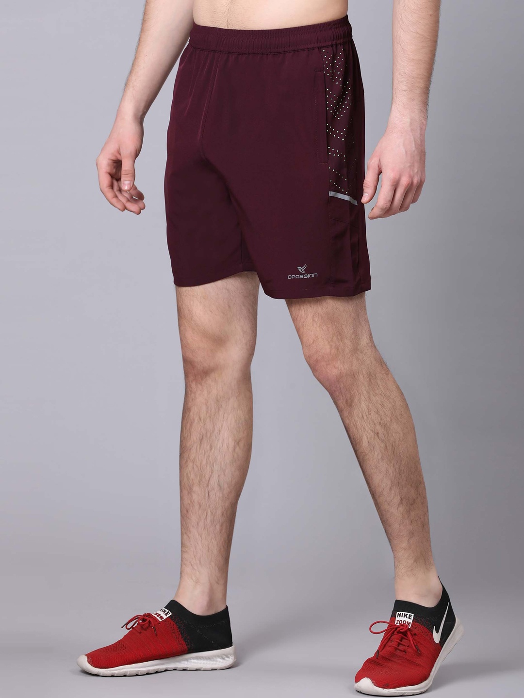 

Dpassion Men Running Sports Shorts, Maroon