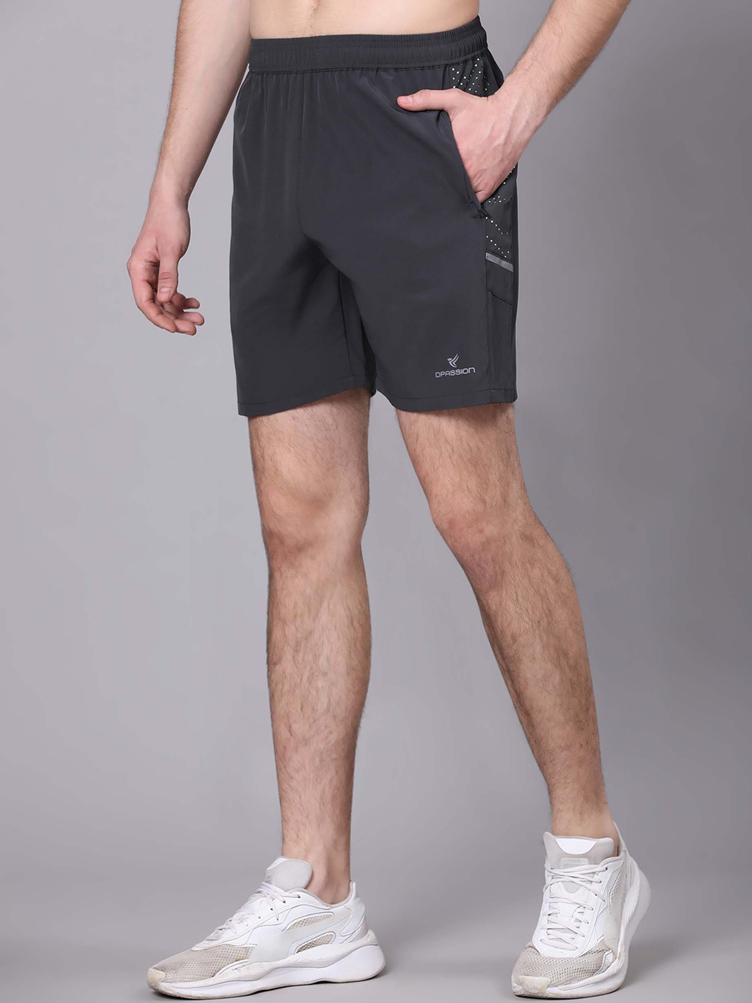 

Dpassion Men Running Sports Shorts, Grey