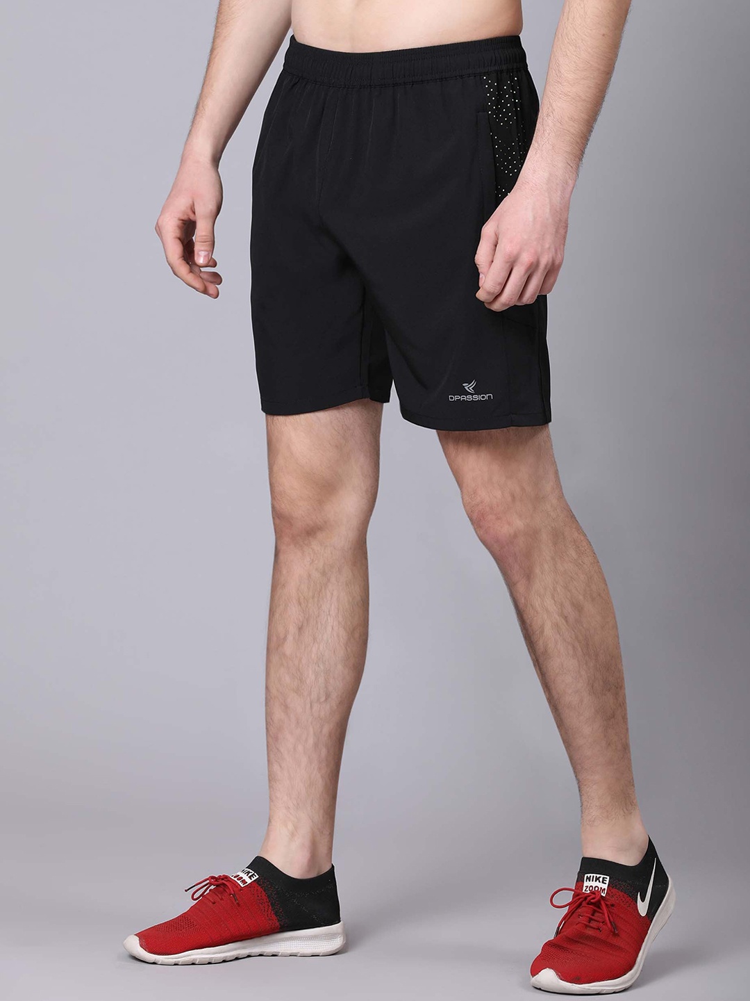 

Dpassion Men Running Sports Shorts, Black