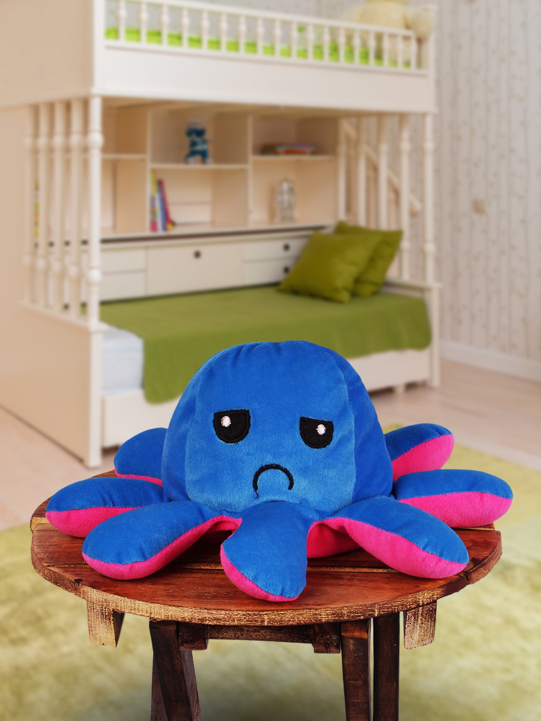 

DukieKooky Kids Reversible Octopus Soft Toy, Blue