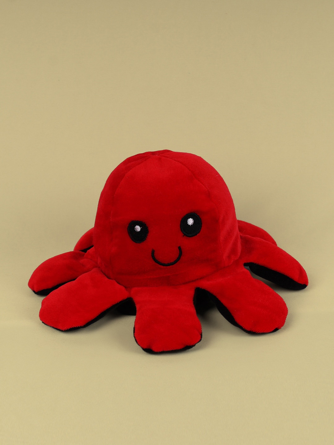 

DukieKooky Kids Reversible Octopus Soft Toy, Red