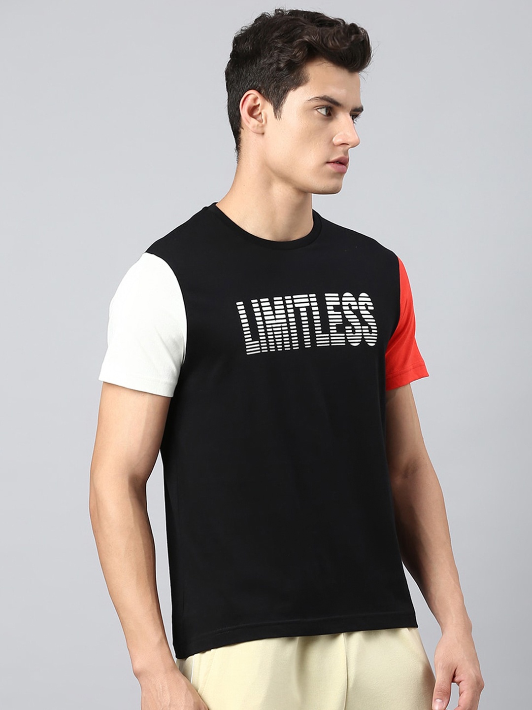 

Hubberholme Typography Printed Pure Cotton T-shirt, Black
