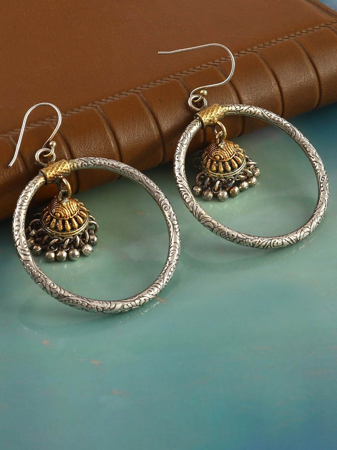 

Palace of silver Gold-Toned Contemporary Hoop Earrings