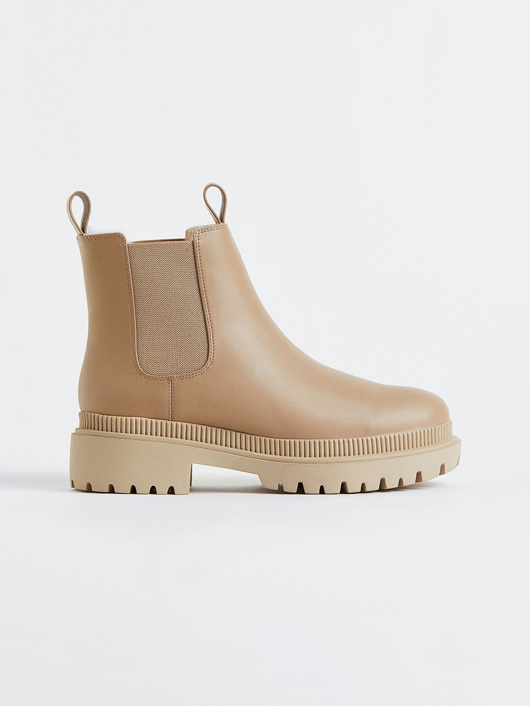 

H&M Women Warm-Lined Chelsea Boots, Beige