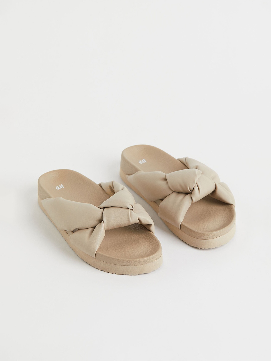 

H&M Women Knot-Detail Mules, Beige
