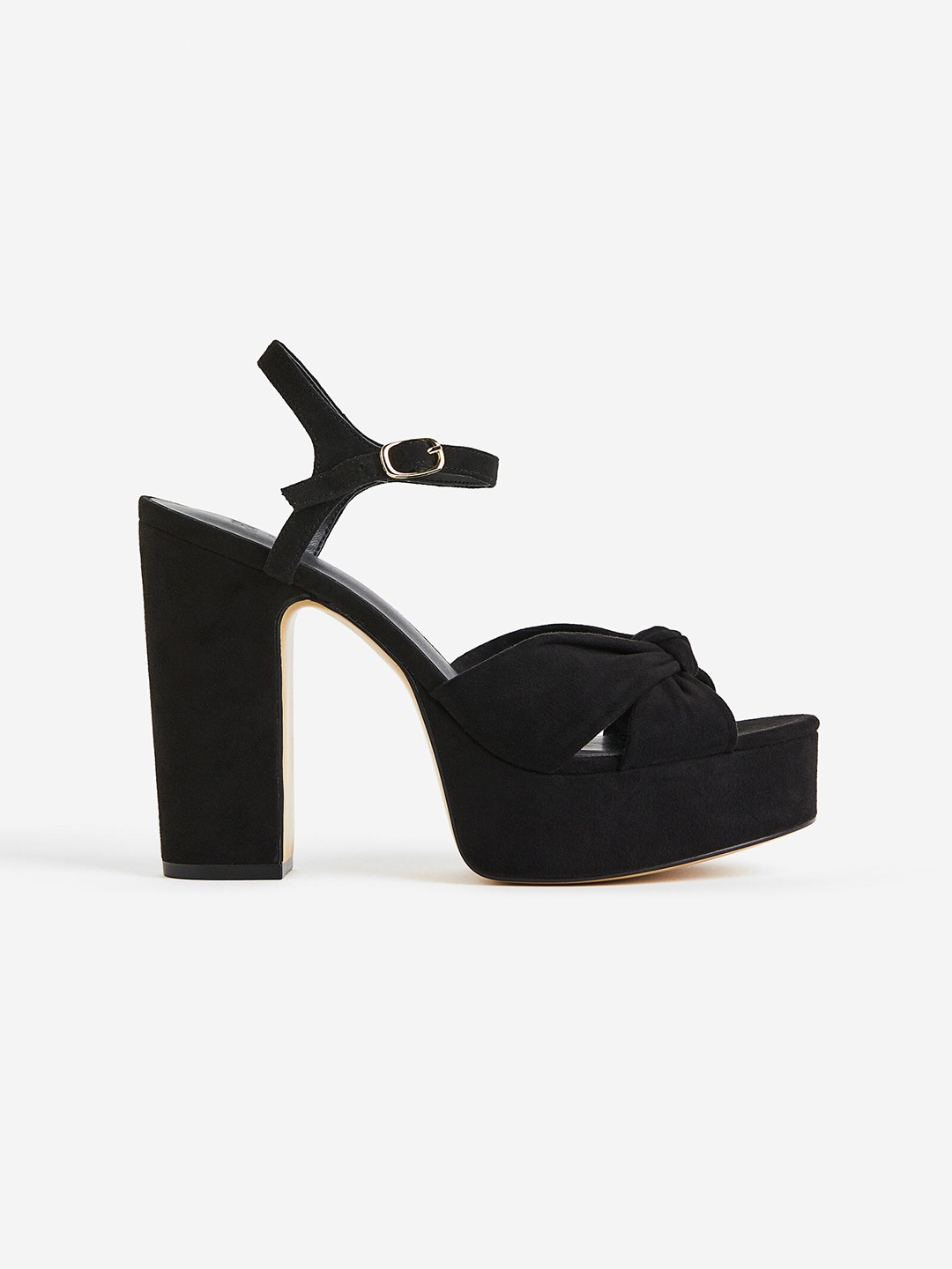 

H&M Women Knot-Detail Platform Heels, Black