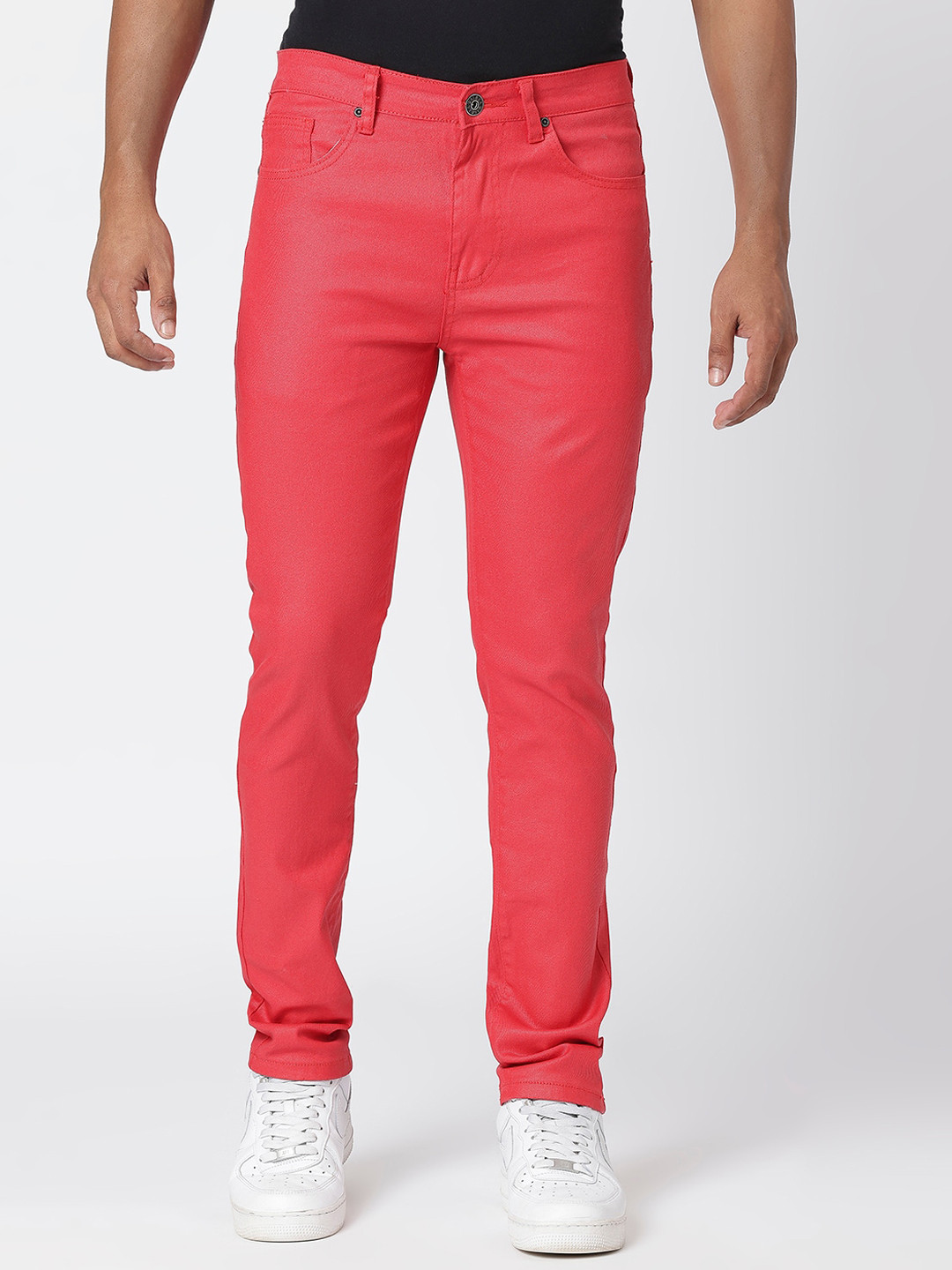 

WAIMEA Men Mid-Rise Skinny Fit Stretchable Jeans, Red