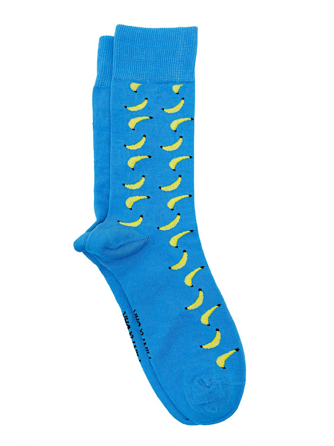 

Mint & Oak Men Bananas Patterned Ankle-Length Cotton Socks, Blue